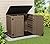 ZZM 4x2.5 FT Outdoor Storage Shed, Resin Waterproof Storage Cabinet for Garden Tools with Lockable Lid,Latch (Coffee)