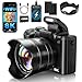 8K Digital Cameras for Photography - Autofocus 88MP WiFi Profession Camera with Dual-Lens - 16X Digital Zoom Photography Camera for YouTube with Lens Hood, Touch Screen, 2 Batteries & Charging Stand