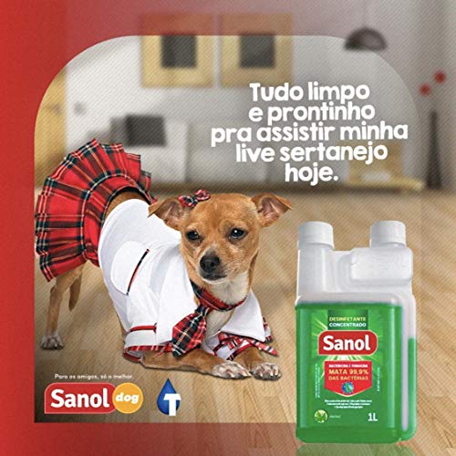 Desinfetante super concentrado Sanol Dog para Cães, 1 Litro, Azul