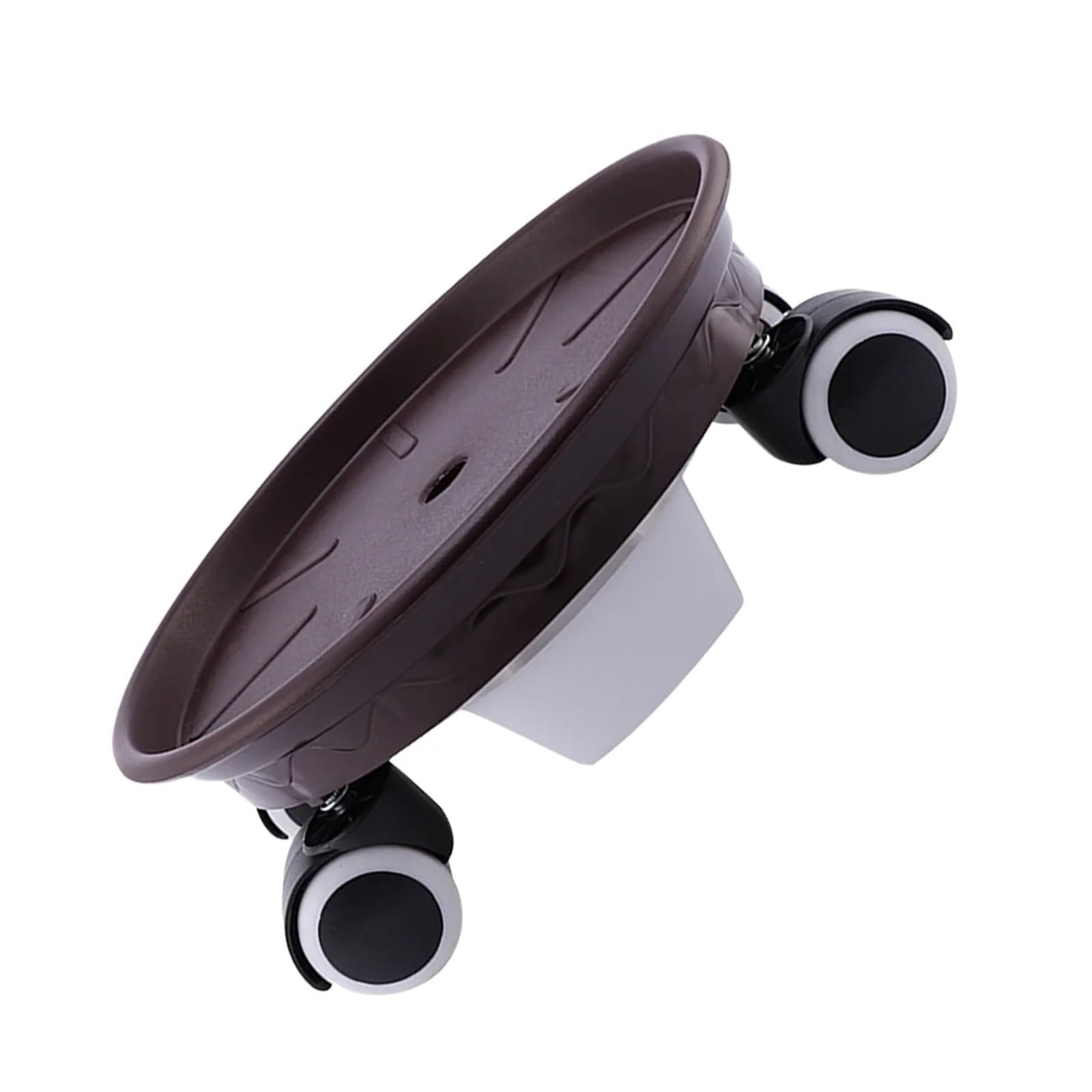 WEYIMVTO Mobile plant pot trays, Flower Pot Base Plant Trays Rolling Stand Scroll Wheel Indoor Planter Plates for Pots(Black)