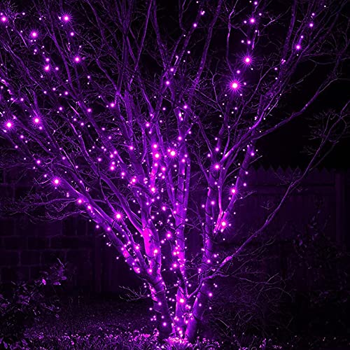 Dazzle Bright Halloween String Lights, 132Ft 400 Led Connectable Black Wire 8 Modes String Lights, Waterproof Christmas Decorations For Indoor Outdoor Patio Party Holiday (Purple) #TOP4