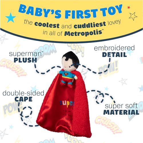 Couverture de sécurité Superman pour bébé doudou peluche texturée - 4