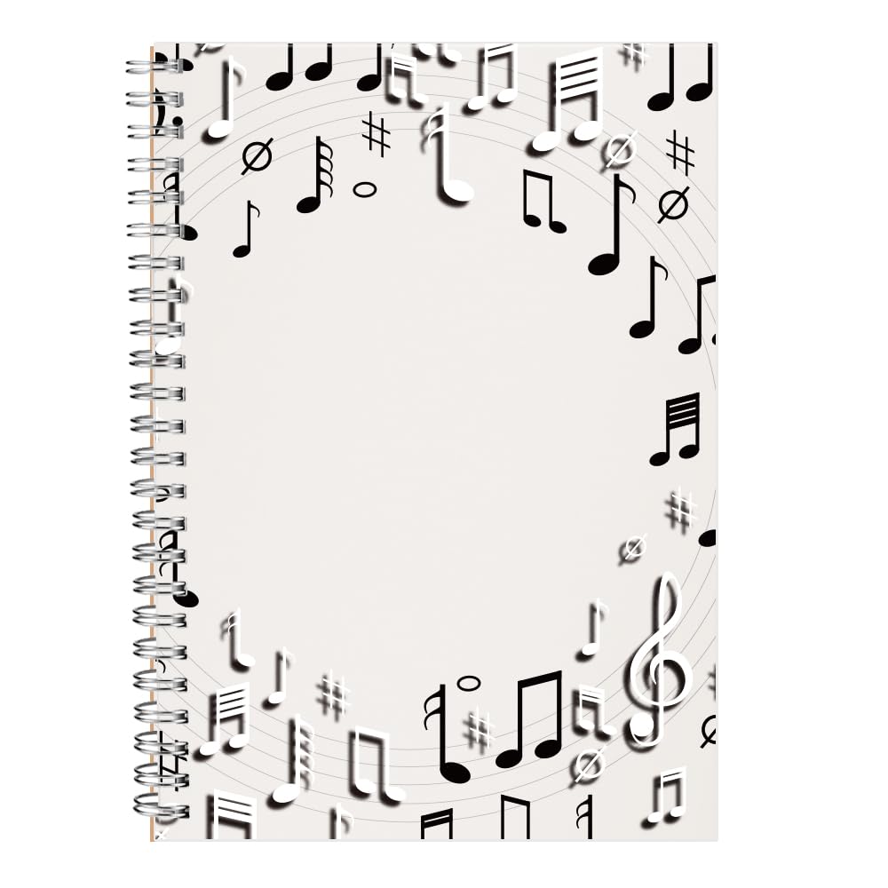 Lyuzecheean Blank Sheet Music Notebook, Composition Staff Paper Notebook, Manuscript Paper Notebook, 11 Staves, Art Music Notebook Black 160 Pages,