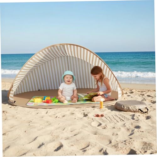 Tienda de campaña de playa para bebés y niños con refugio solar UPF 50+ 2