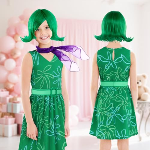 Disfraz verde Disgust para niña 3-4 años miniatura 2