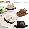 Daieeparty Hat Feathers 12PCS Colorful Natural Craft Feather for Cowboy Hat Fedoras Trilby Hats Panama Hat #4