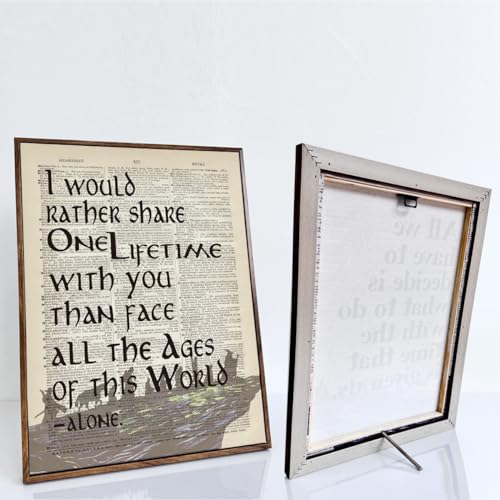 Image of Lord of the Rings Framed Poster - 'I Would Rather Share One Lifetime - Arwen', LOTR Birthday Decor, 12x15
