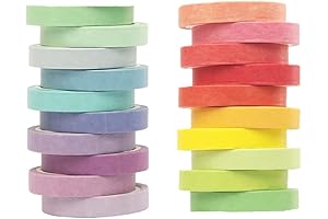 20 Rolls Bullet Journal Washi Tape Set