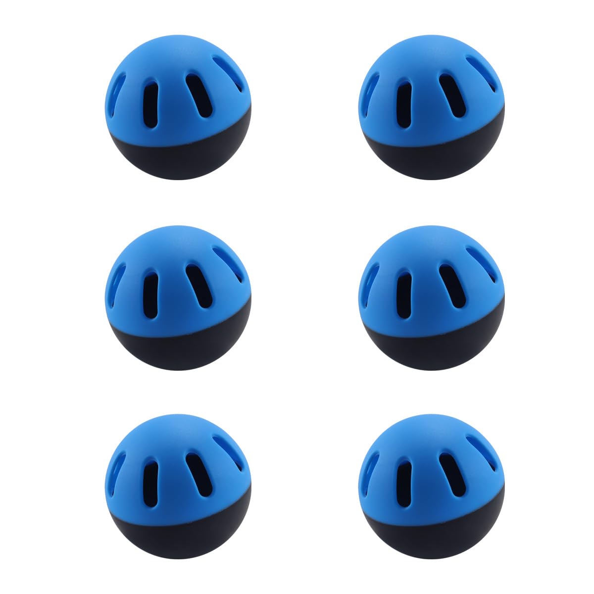 Ticha 6 PCS Baseball Practice Ball, EVA Injection Molded Ball,Soft Filling Training Wear-Resistant,Blue Black