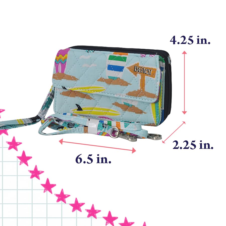 NGIL Canvas All in One Wallet, Wallet, Women Wallet, Wristlet Wallet, Zippered Wallet for Women (Crab- Navy)4