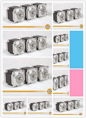 Cyber Monday!50% OFF! 24 Hours!ACT MOTOR GmbH 30pcs 23HS6620 Nema23 Stepper Motor Unipolar 56 mm Motor Length 1.26 Nm Torque Φ6.35 mm 6Wire 300 mm Cable 2A with 1.8° 3.6 V for Router Plasma Laser
