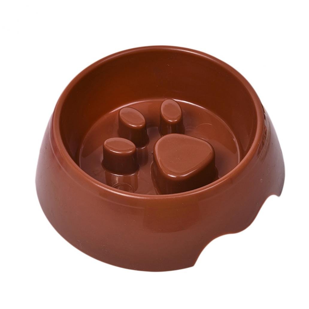 quanjucheer Slow Feeder Dog Bowl, Eco-Friendly Cute Paw Print Pet Dog Cat Interactive Feeder Bloat Stop Pet Feed