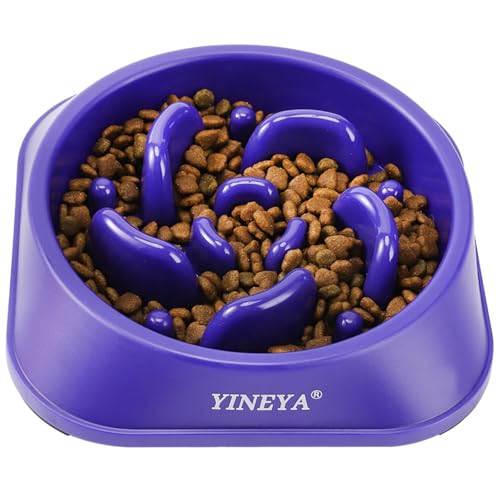 YINEYA 1 Stück Hundenapf Set, 2 Cups Anti Schling Napf Hund, Labyrinth Antischlingnapf Hunde Schlingnapf Katze, Futternapf und Fressnapf Anti...