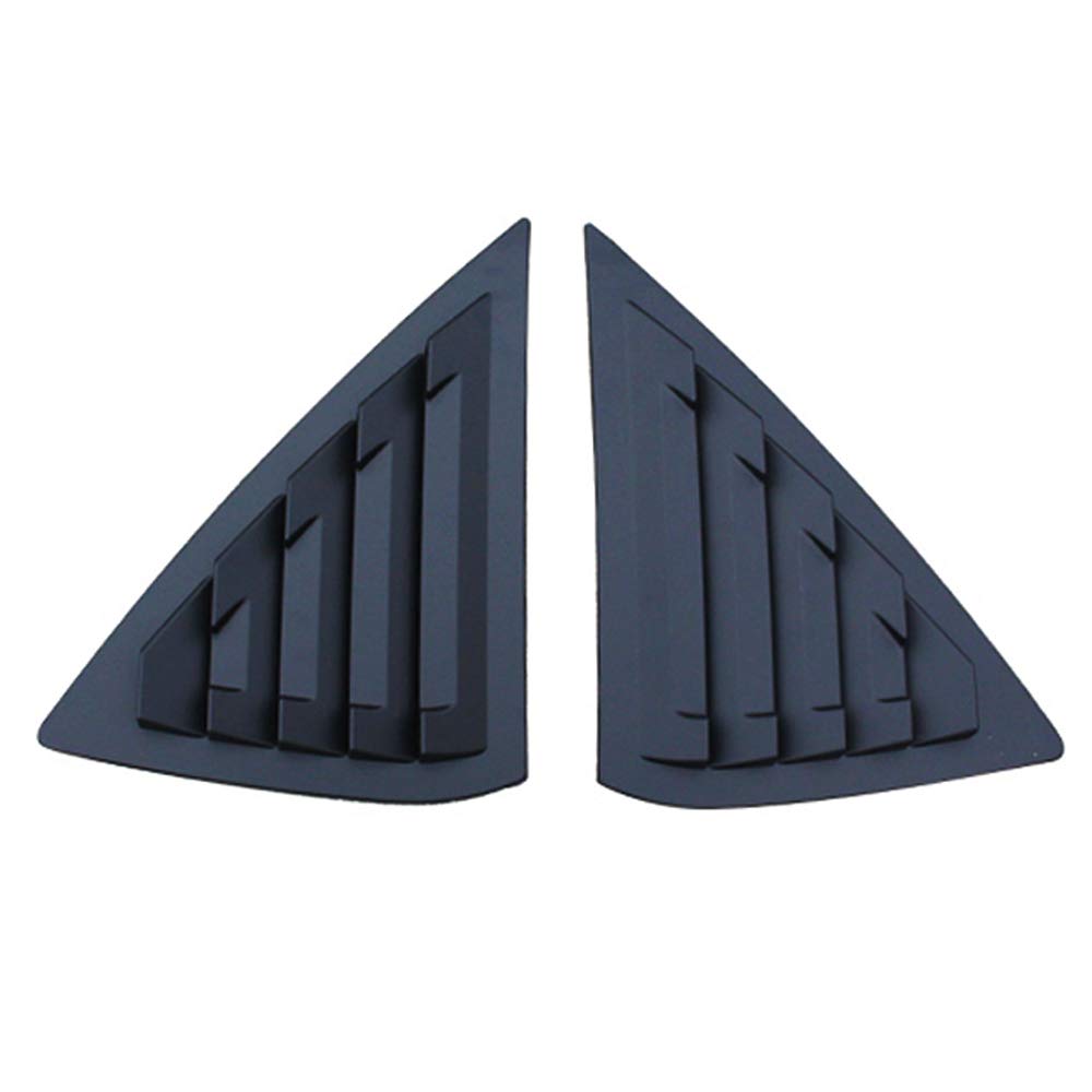 HIGH FLYING for Nissan Sentra (B17) 2013 2014 2015 2016 2017 2018 2019 ABS Back Side Window Scoop Louvers Cover 2pcs (Matte Black)