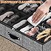 homyfort 32 Pairs Shoe Organizer Under Bed, Underbed Shoe Storage Boxes Bins, Organizador De Zapatos, Extra Large Zapateras Organizer, Black, Set of 2