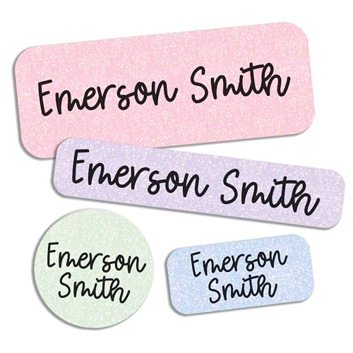 COACO Personalized Kids Name Labels, 90 Holographic Labels, Water...