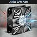 WDERAIR Axial Heavy Industrial Metal Fan AC 110V 120V 200mm x 60mm Dual Ball High CFM Powerful for DIY Cooling Ventilation Exhaust Projects