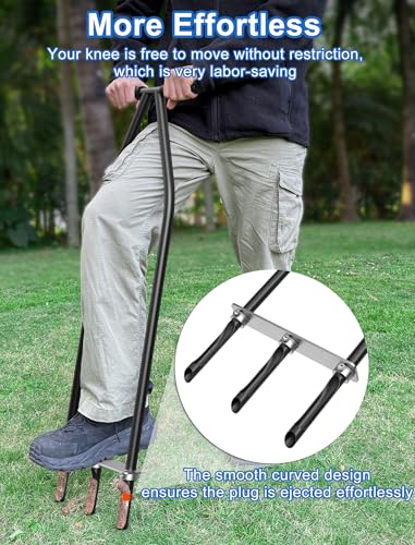 Xuperace Lawn Aerator Tool, Core Aerator Lawn Tool with Alloy Steel Material, Sturdy Grass Aerator for Lawn Health Soil Yard Aerator