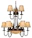 Vaxcel CH55609BBZ Yellowstone 12 Light Chandelier, Burnished Bronze Finish