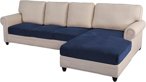 Vista 176 de OKYUK Fundas de sofá seccional en forma de L, 3 piezas, fundas de cojín para sofá seccional de terciopelo en forma de L, fundas elásticas para sofá