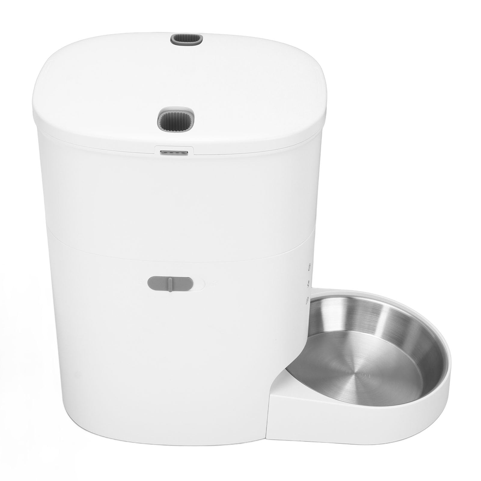Zerodis Distributore Automatico di Cibo per Animali Domestici, Distributore Automatico di Cibo per Animali Domestici con Alimentazione Temporizzata per 6 Pasti, Ciotola in Acciaio