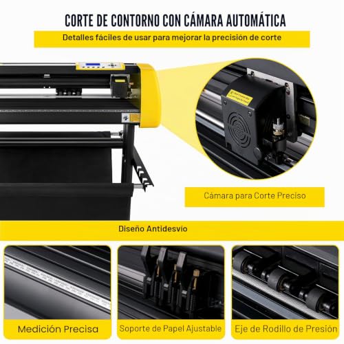 Miniatura 3 de Vevor Cortadora De Vinilo Máquina Cortadora De Vinilo Corte Máximo 780 Mm Trazador De Vinilo Con Alimentación De Papel De 870 Mm Pantalla Lcd Software