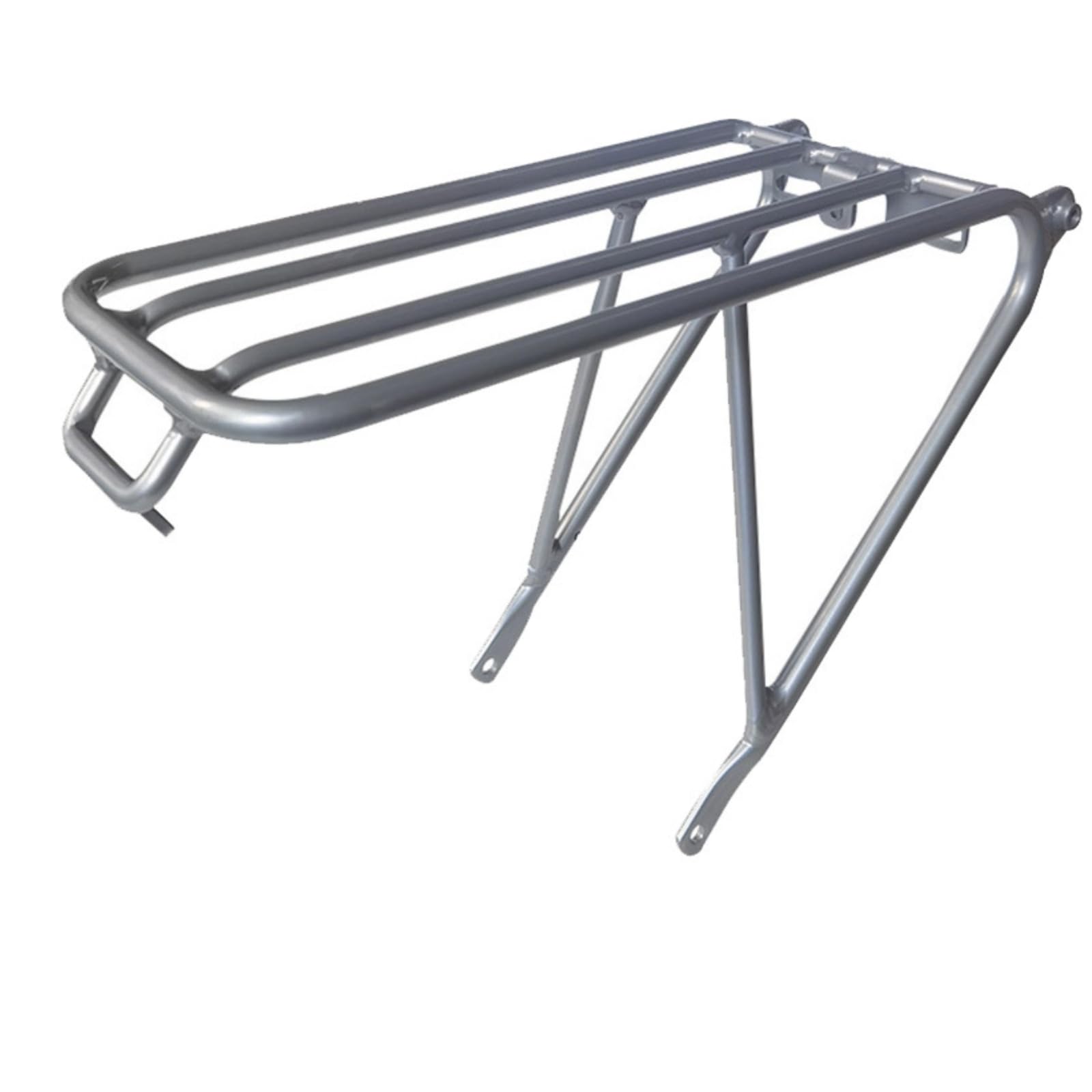 LOVIVER Portapacchi Bici Pieghevole Posteriore in Alluminio per Bici Pieghevoli 16 349 E Staffe Saldate Fori per E Punti Accessori Adatto a Pendolarismo, Titanio, 16 Pollici 349