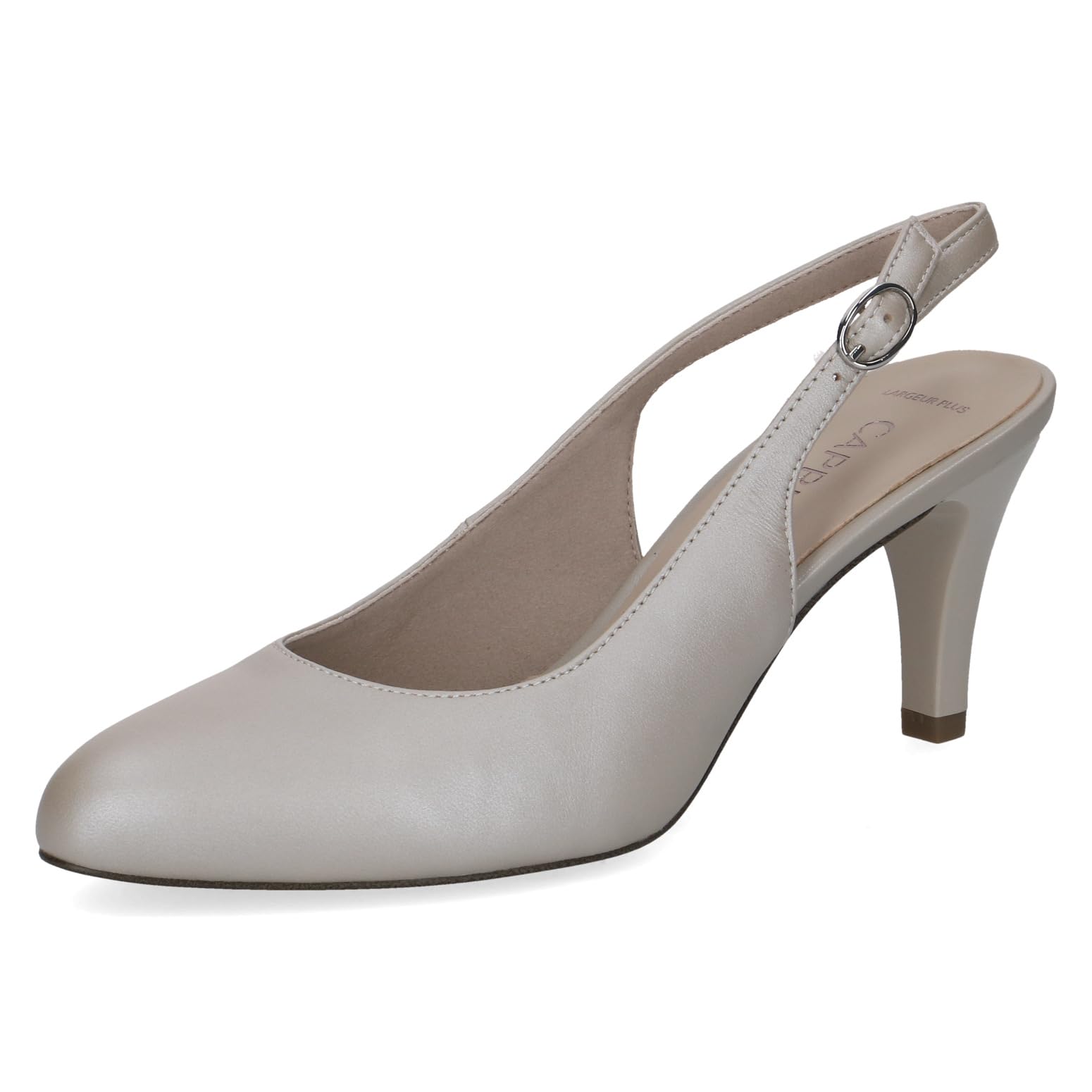 CAPRICE Women's Leather Pumps, Gray (Stone Perlato), 7.5 UK