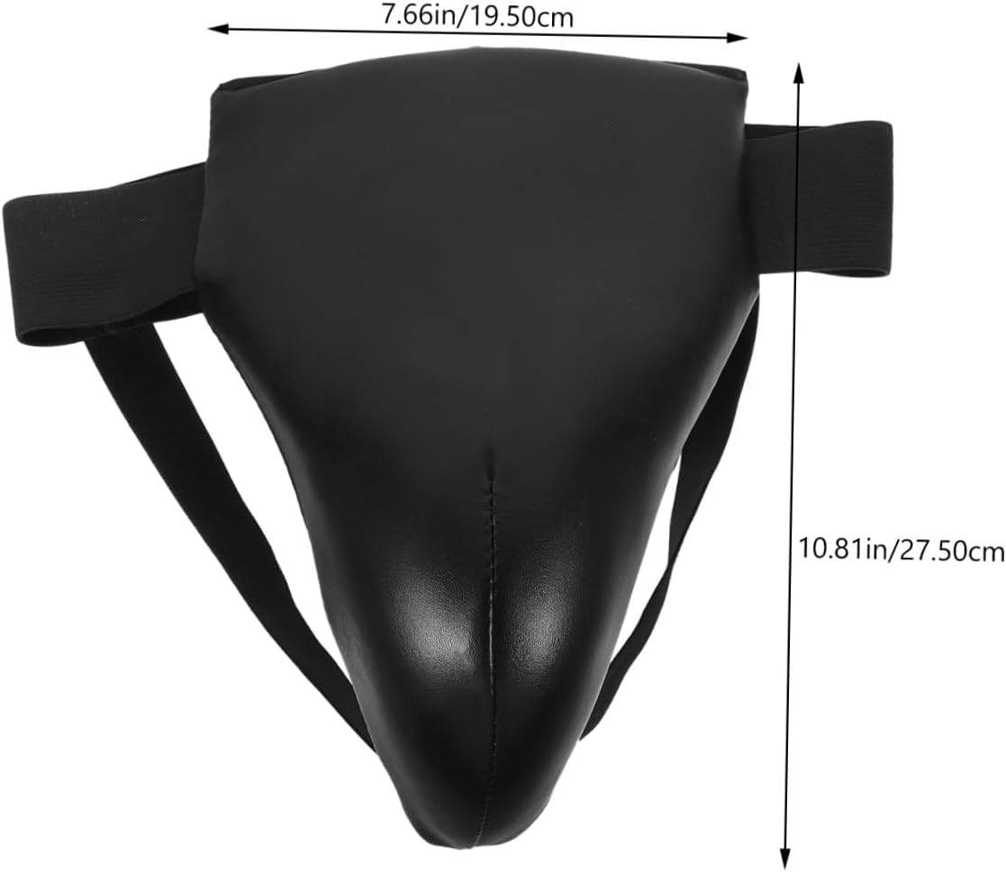 WOONEKY Training Groin Guard Crotch Protector Breathable Groin Cup Black L Size Adult Martial Arts Sparring Protective Gear