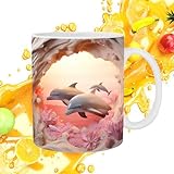 Routine quotidienne sans tracas : conçues pour plus de commodité, tasses en céramique dauphin 3D facilitent votre vie quotidienne. Réchauffez vos boissons préférées et nettoyez-les sans effort au lave-vaisselle – le lavage fastidieux des mains ! La fonction allant au micro-ondes ajoute une couche supplémentaire de commodité.