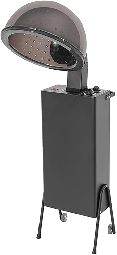 Miniatura 1 de Secador de pelo profesional de pie, secador de pelo de salón de 1200 W con control de temperatura de ruedas, campana secadora ajustable