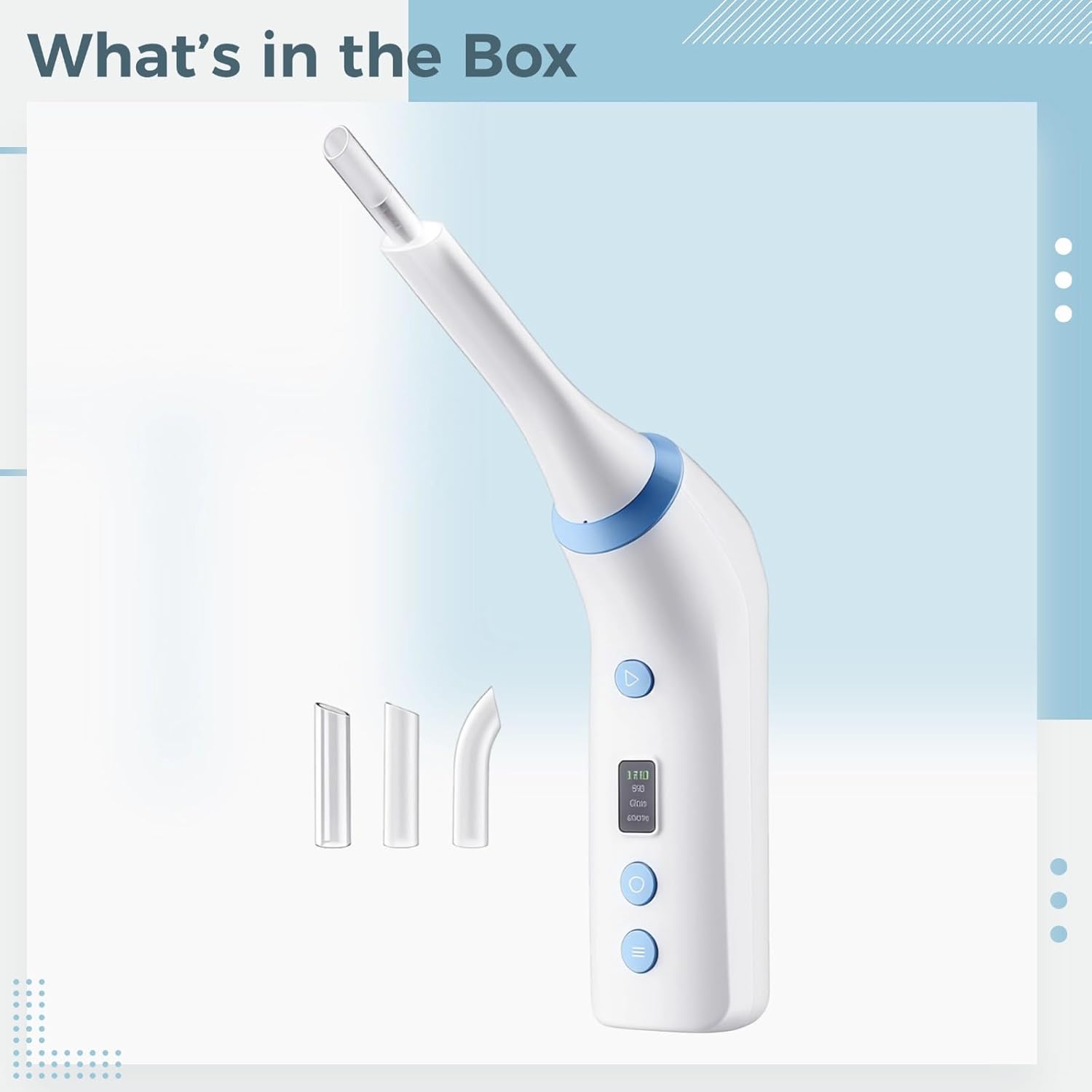 Electric Tool Removes Tonsil Stones, Light, Three Suction Levels, Rechargeable, Painless Oral Care