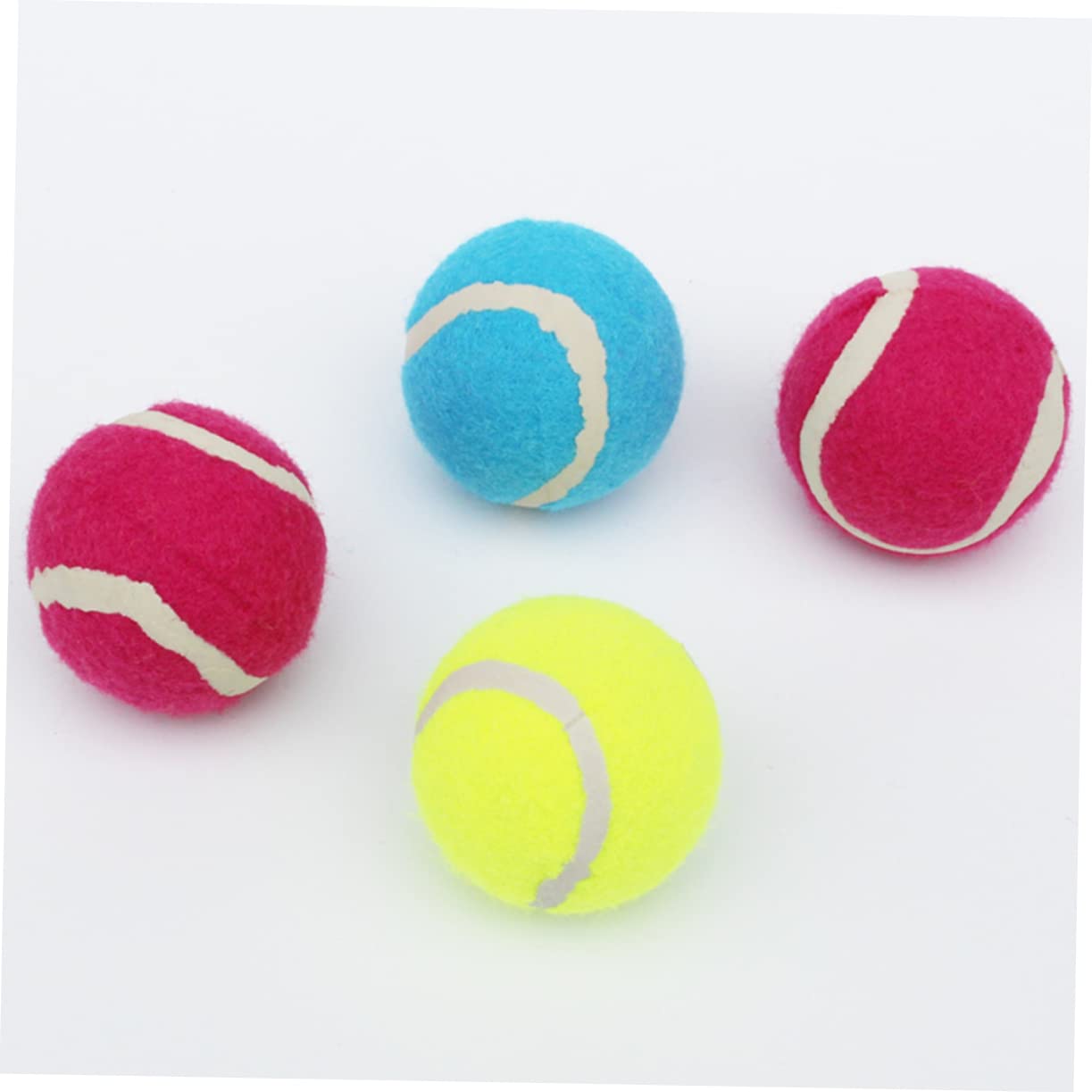 6 Stück Hundetennisbälle aus Gummi, Leichte Wurfbälle für Welpen | Soft, Bissfest und Verschleißfest, für Drinnen und Draußen, Kleines Hundespielzeug im Mehrfachpack
