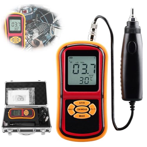 High-precision Digital Vibration Analyzer, Piezoelectric Ceramic Accelerometer, 0.1~199.9M/s² Peak, Measurement Error ±5%±2digits, for Mechanical Equipment Failure/watch/motor/bearing Vibration