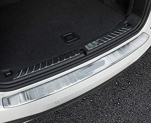 ITrims Outer Side Exterior Rear Trunk Bumper Guards Protector Plate Sill Plate Cover Trim 1PCS for BMW X3 G01 2018 (Silver)