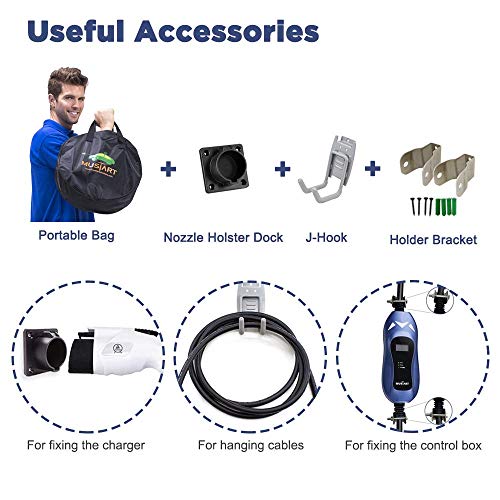 MUSTART Level 2 Portable EV Charger (240 Volt, 25ft Cable, 40 Amp), Electric Vehicle Charger Plug-in EV Charging Station with NEMA 14-50P (Update Version) MUSTART Level 2 Portable EV Charger (240 Volt, 25ft Cable, 40 Amp), Electric Vehicle Charger Plug-in EV Charging Station with NEMA 14-50P (Update Version)