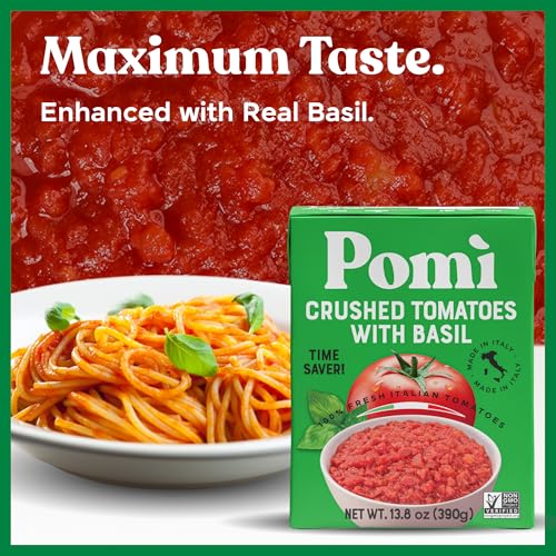 image for Pomi Pomì Crushed Tomatoes with Basil - Creamy, Velvety Italian Sauce
