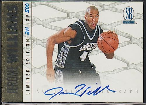 1997 Score Board Jerome Williams Georgetown Hoyas 211/500 Autographed Rookie Basketball Card #JW