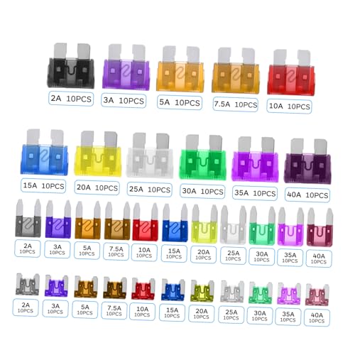 Kit completo de fusibles para automóvil PRETYZOOM, 330 piezas, fusibles micro fáciles de reemplazar, amplia compatibilidad con vehículos miniatura 2