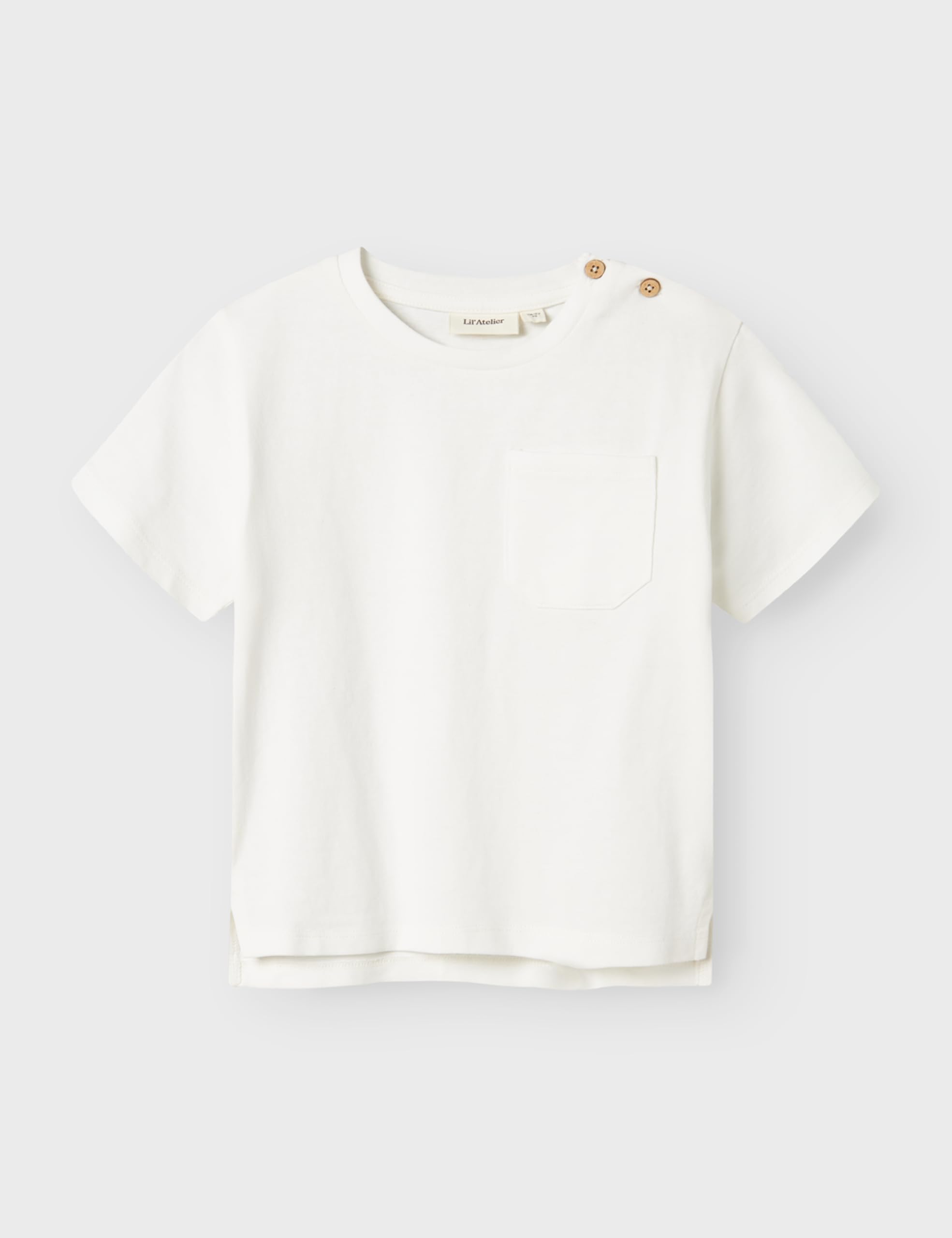 NAME IT Chłopięcy Nmmdolan Ss Loose Top Lil, Coconut Milk, 122-128