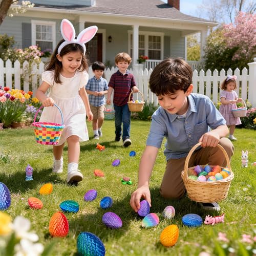 Image of Mini Dragon Eggs & Animals Prefilled Easter Eggs Easter Basket Essentials&Stuffers Surprise Toy Eggs with Mini Animals Inside Fidget Sensory Toys for Kids