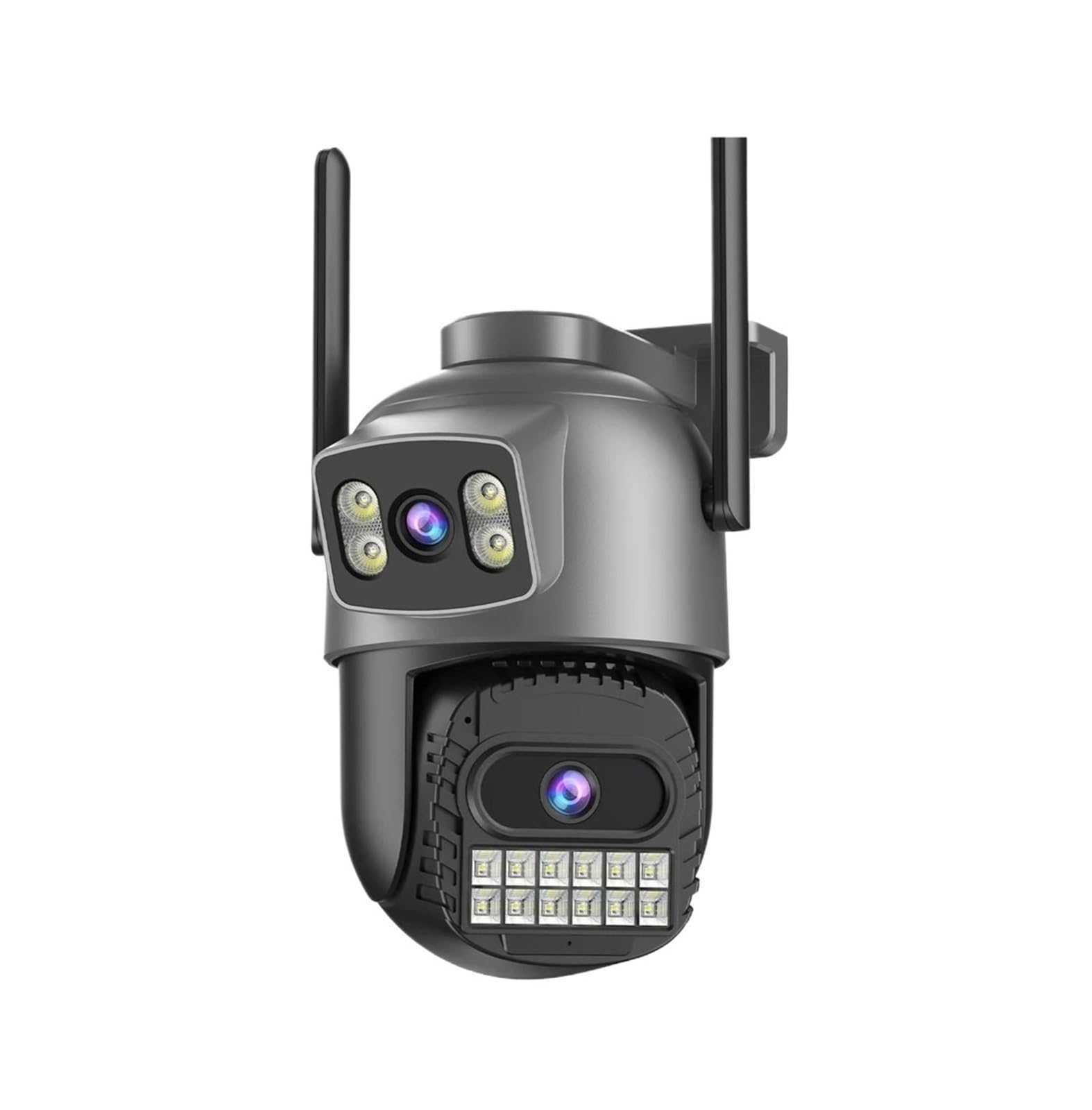 NCAEVGXRWJT 8K 20MP Four-Lens Triple-Screen PTZ WiFi Security Cam with 5K 10MP Dual-Lens Dual-Screen Auto Tracking 5G WiFi Outdoor Surveillance(AU,10MP Add 32G Card)