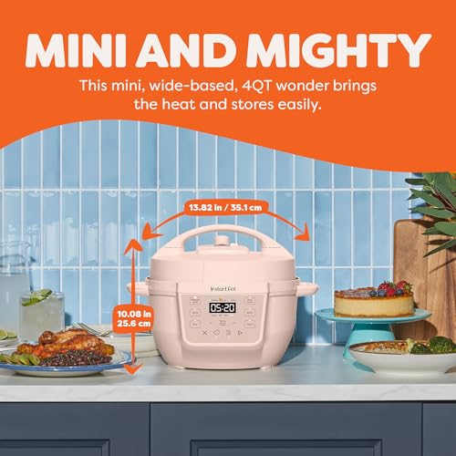 Image of Instant Pot 4QT RIO Mini 7-in-1 Multi-Cooker, Pressure Cooker, Slow cook, Saute, Steam, Rice Maker, Yogurt, & Warmer, Rosewater, 4 Quarts