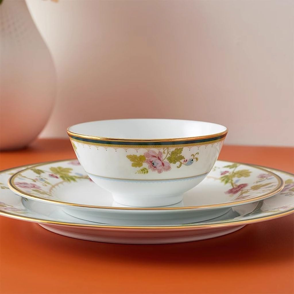 Wykwintny wysokiej klasy ceramiczny talerz obiadowy – elegancka zastawa stołowa na owoce i przekąski wysokiej jakości domowe talerze do jadalni stylowa zastawa stołowa na specjalne okazje
