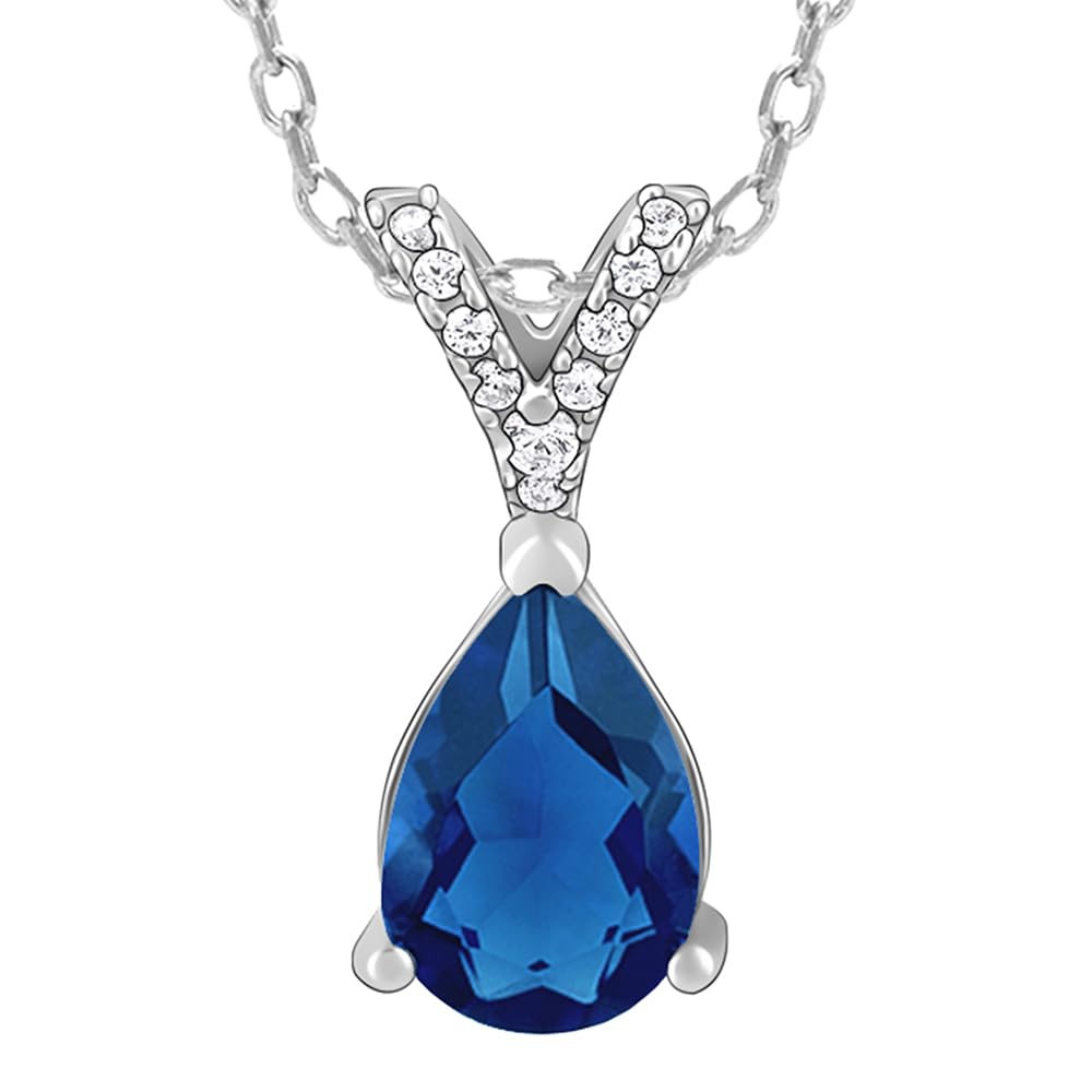 925 Silver Midnight Blue Pendant With Link Chain| Necklace to Gift Women & Girls | With Certificate of Authenticity and 925 Stamp | 6 Months Warranty*-image-36