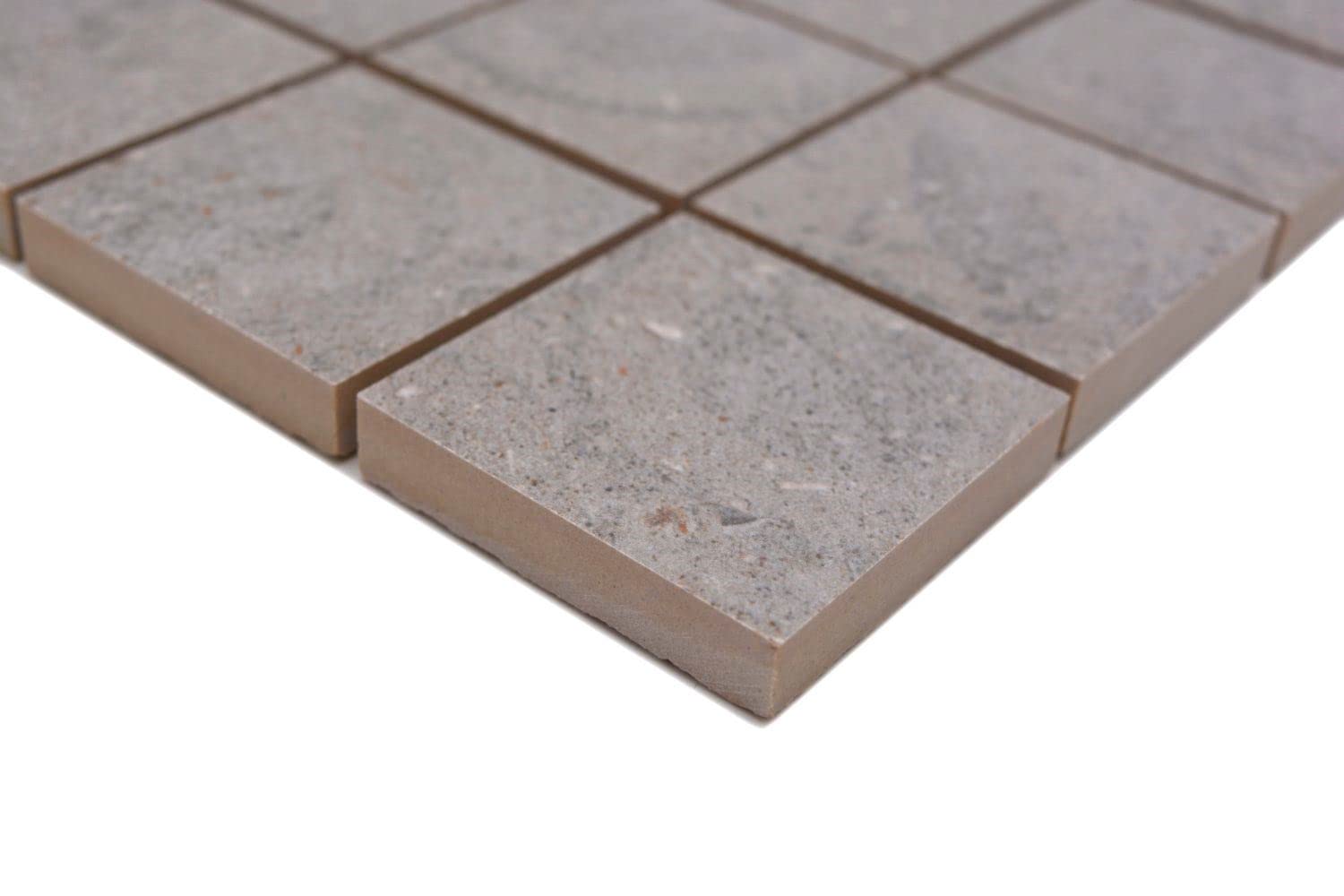 Azulejo de mosaico de cerámica, gres porcelánico, color gris claro, antracita, diseño de pared de cocina, pared de ducha, 10 alfombrillas de mosaico