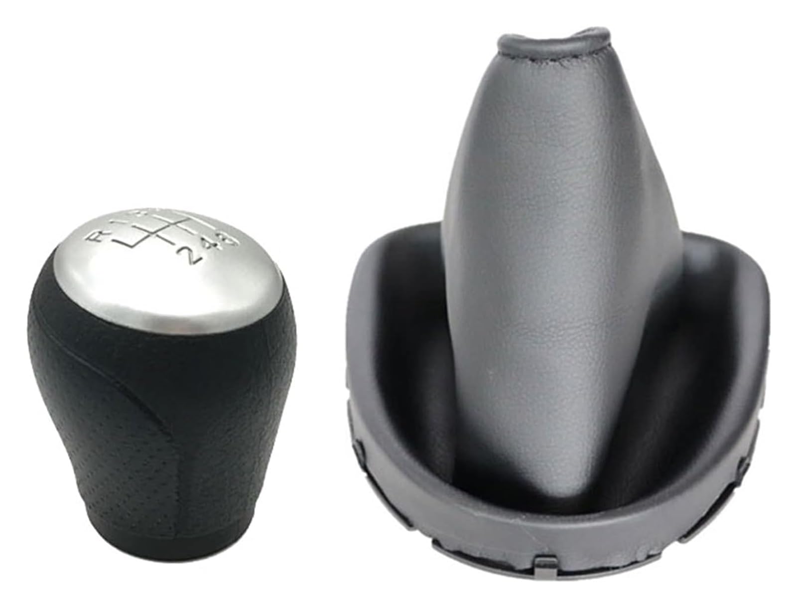 UTONGMU Manual Gear Shift Knob for Nissan for Qashqai I J10 for X-Trail 5 6 Speed Manual Gear Shift Shifter Stick Auto Knobs(6speed Knob Leather)