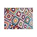 Very Colorful Crochet Granny Square Blanket - Cozy Velveteen Microfiber for Adults