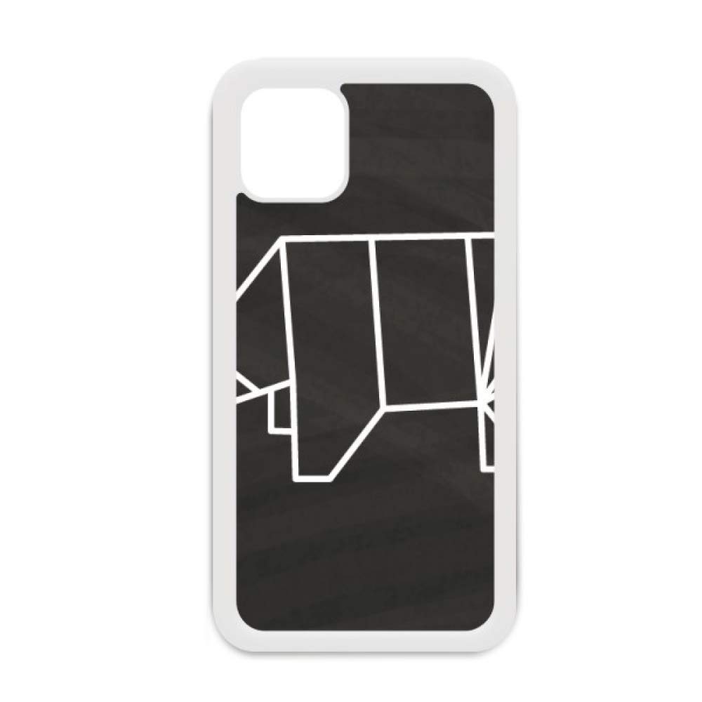 Coque iPhone 12 Pro Max origami ours antichoc avec dos géométrique