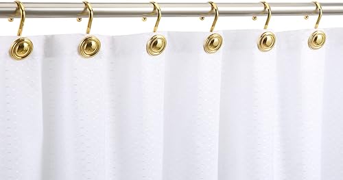 Miniatura 5 de ZESLMG - Ganchos dorados para cortina de ducha, ganchos decorativos para cortina de ducha para baño, a prueba de óxido, anillos de cortina de ducha